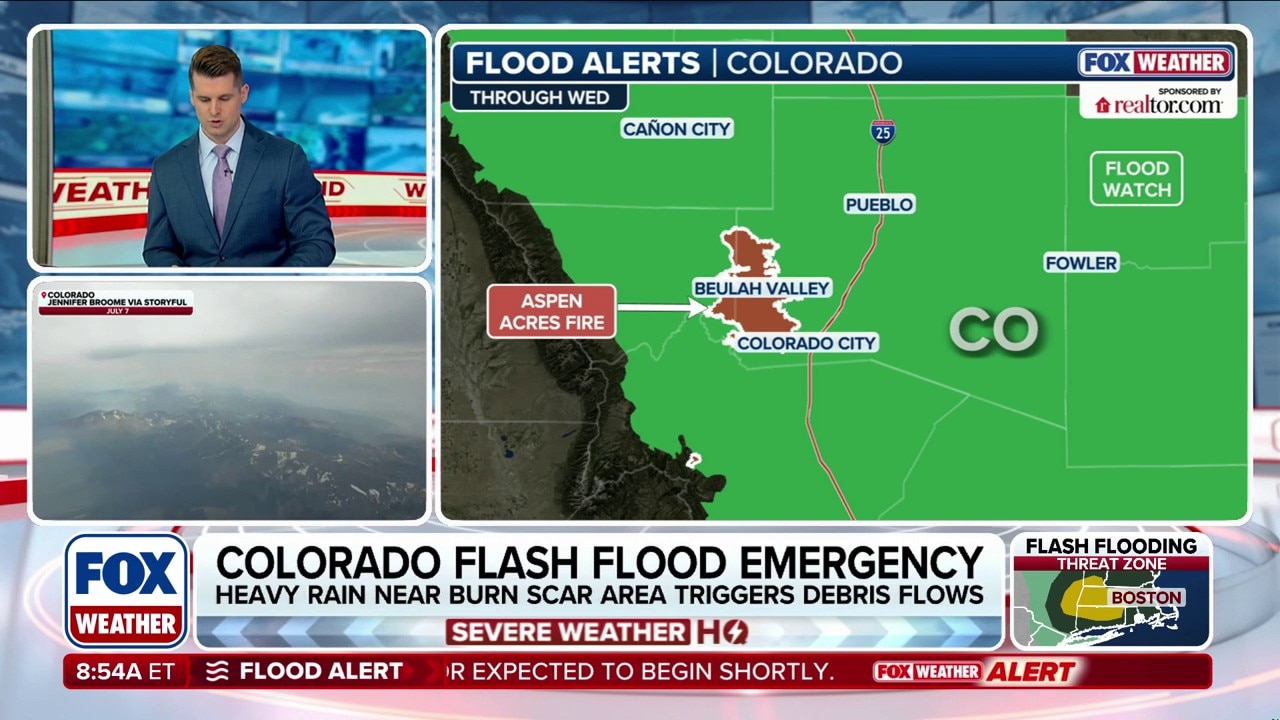 Colorado flood threat renews near Aspen Acres Fire burn scar after ...