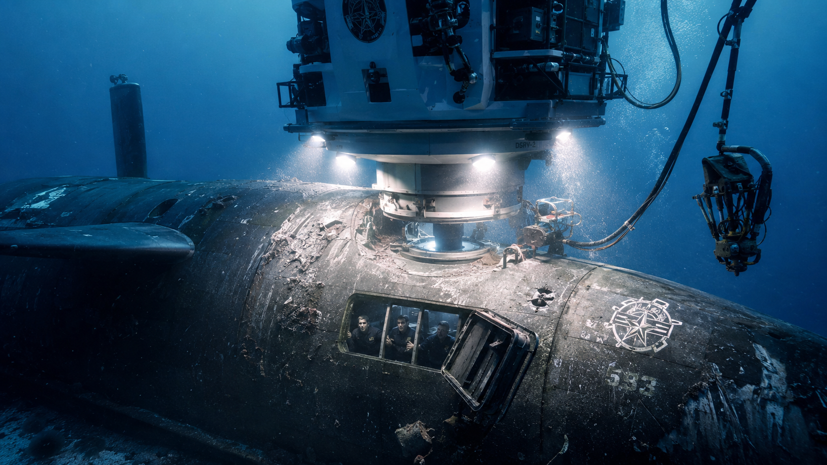 The first 24 hours after a submarine becomes trapped on the seafloor