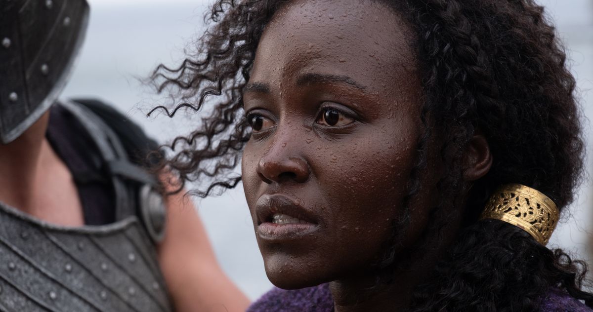 The Odyssey's most urgent warning is written all over Lupita Nyong'o's face