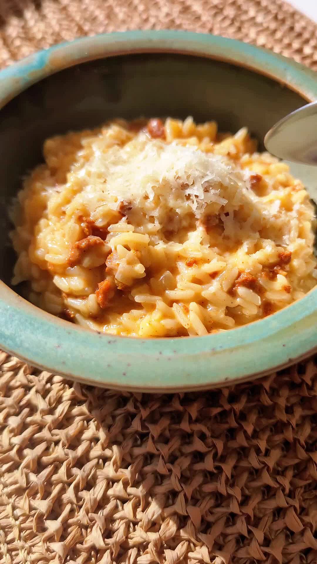 Sobresada and manchego risotto creamy comfort recipe