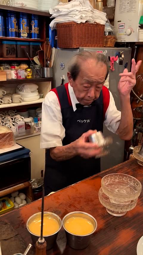 82-year-old Japanese man goes viral for pudding routine
