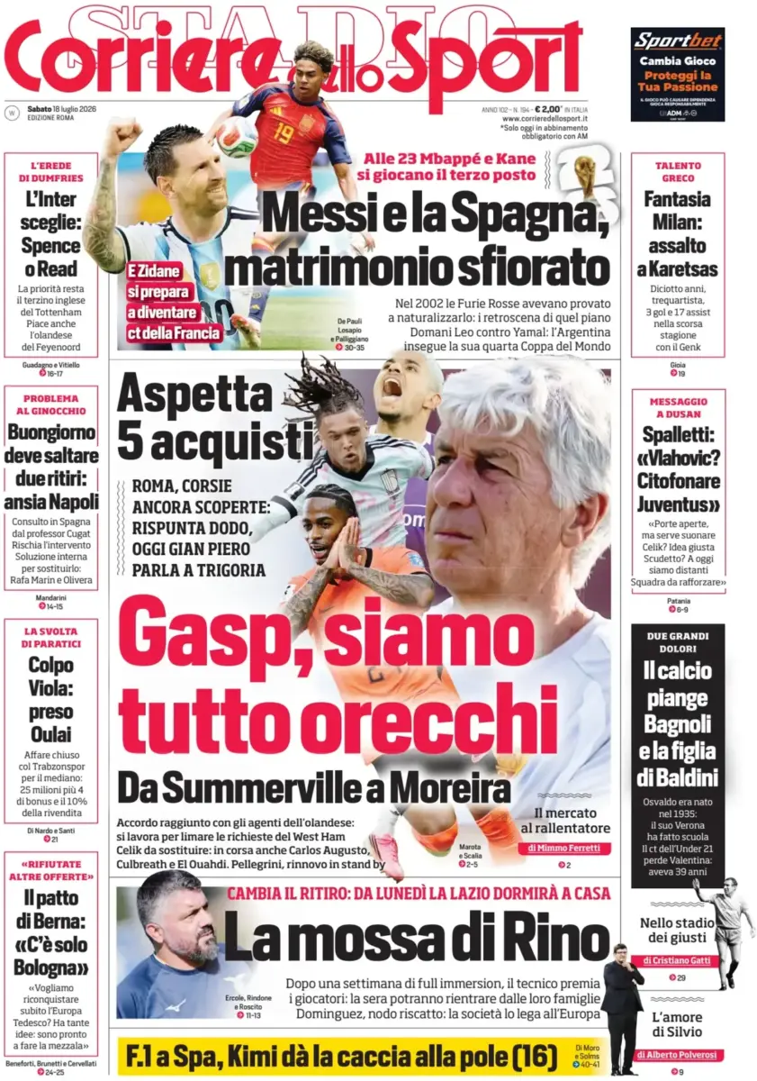 le-prime-pagine-dei-quotidiani-sportivi-di-oggi-18-luglio-2026