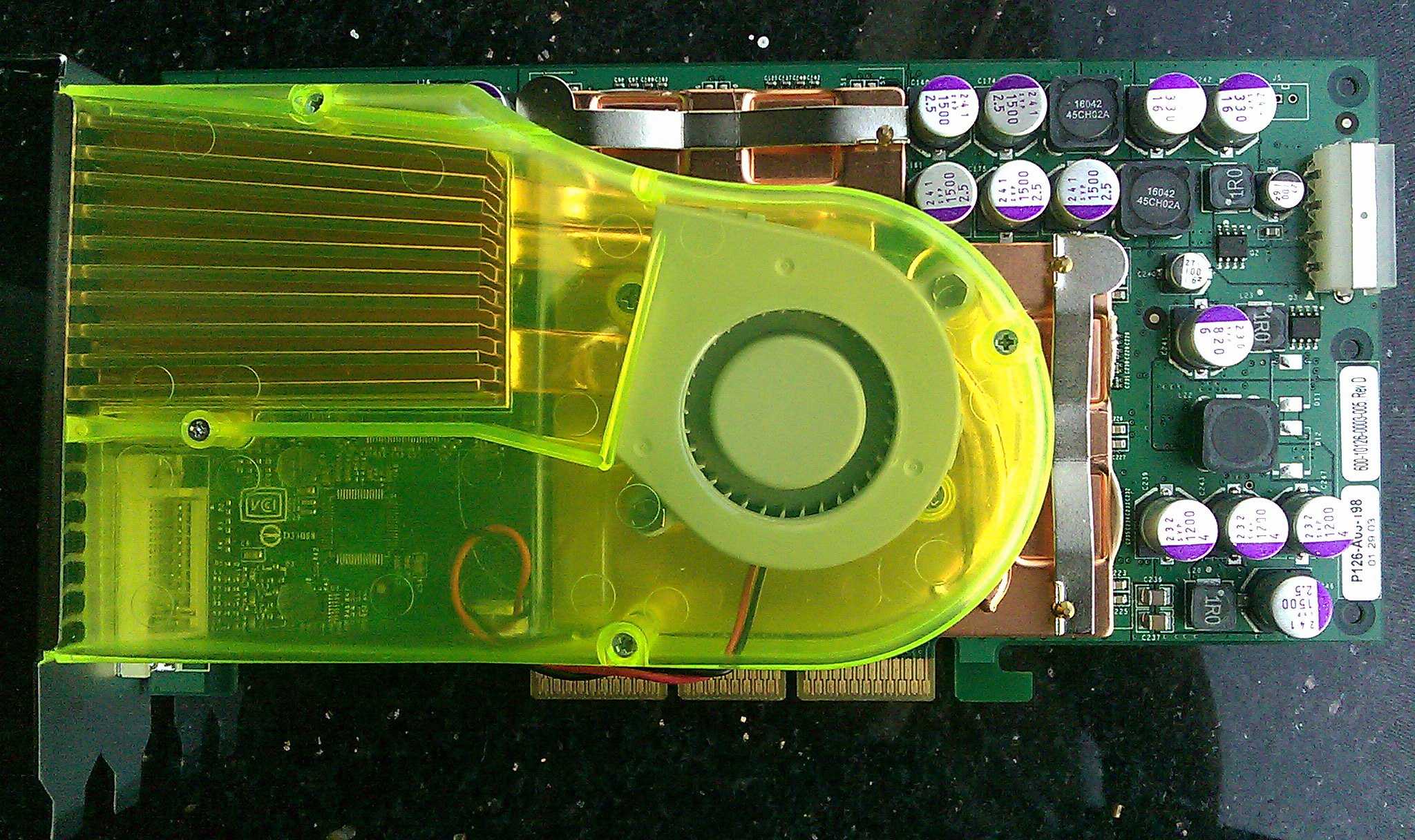 The Nvidia GeForce FX 5800 Ultra graphics card.