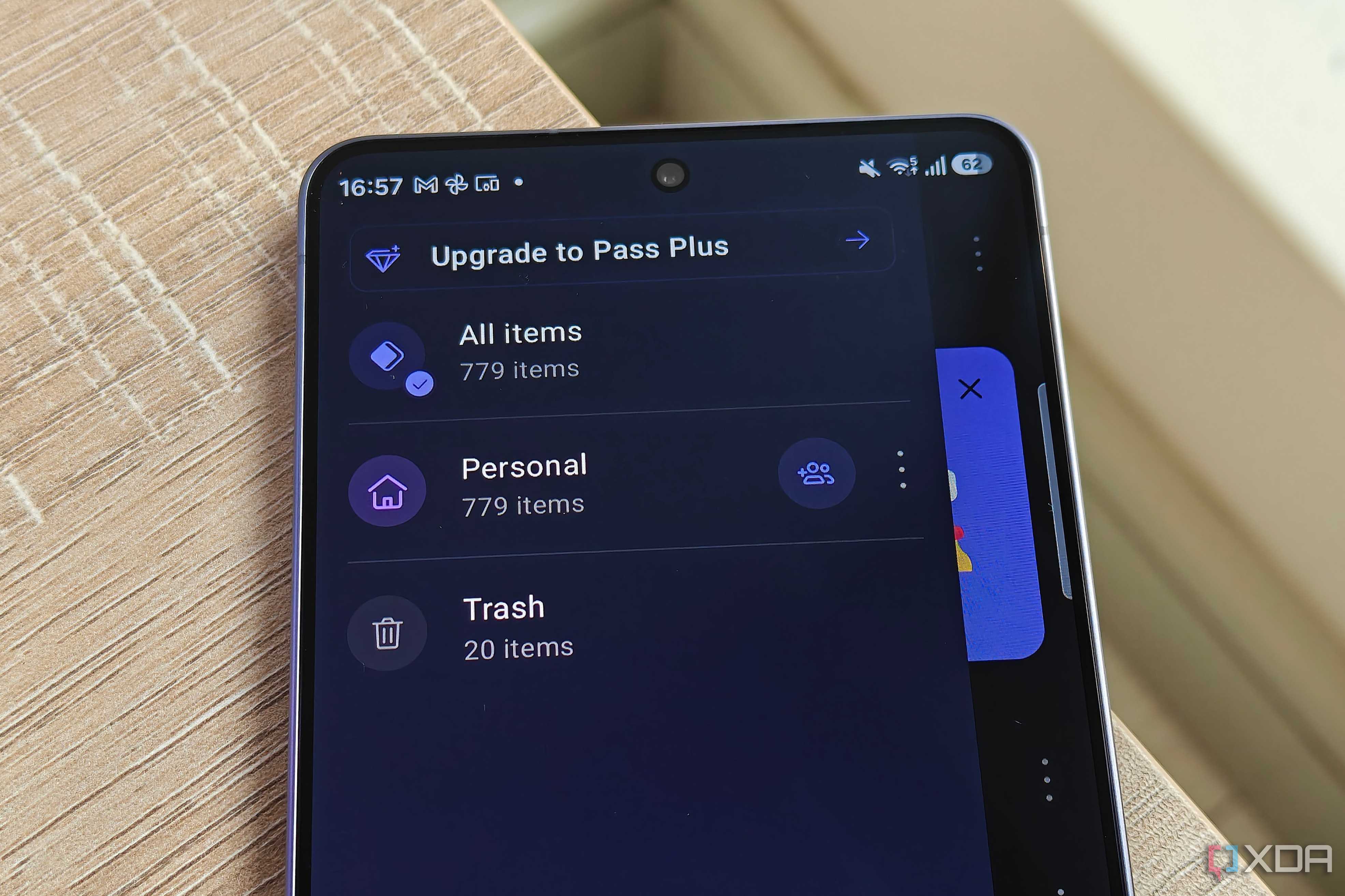 a samsung galaxy s26 ultra with proton pass on the screen