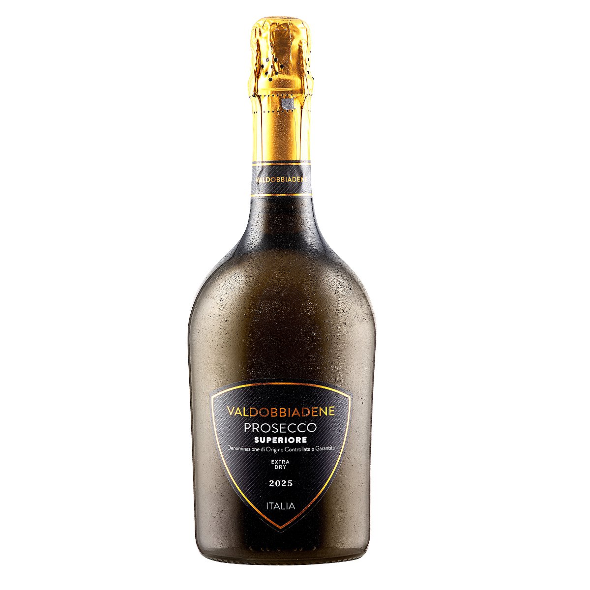 Prosecco Superiore Extra Dry DOCG from Lidl on a white background