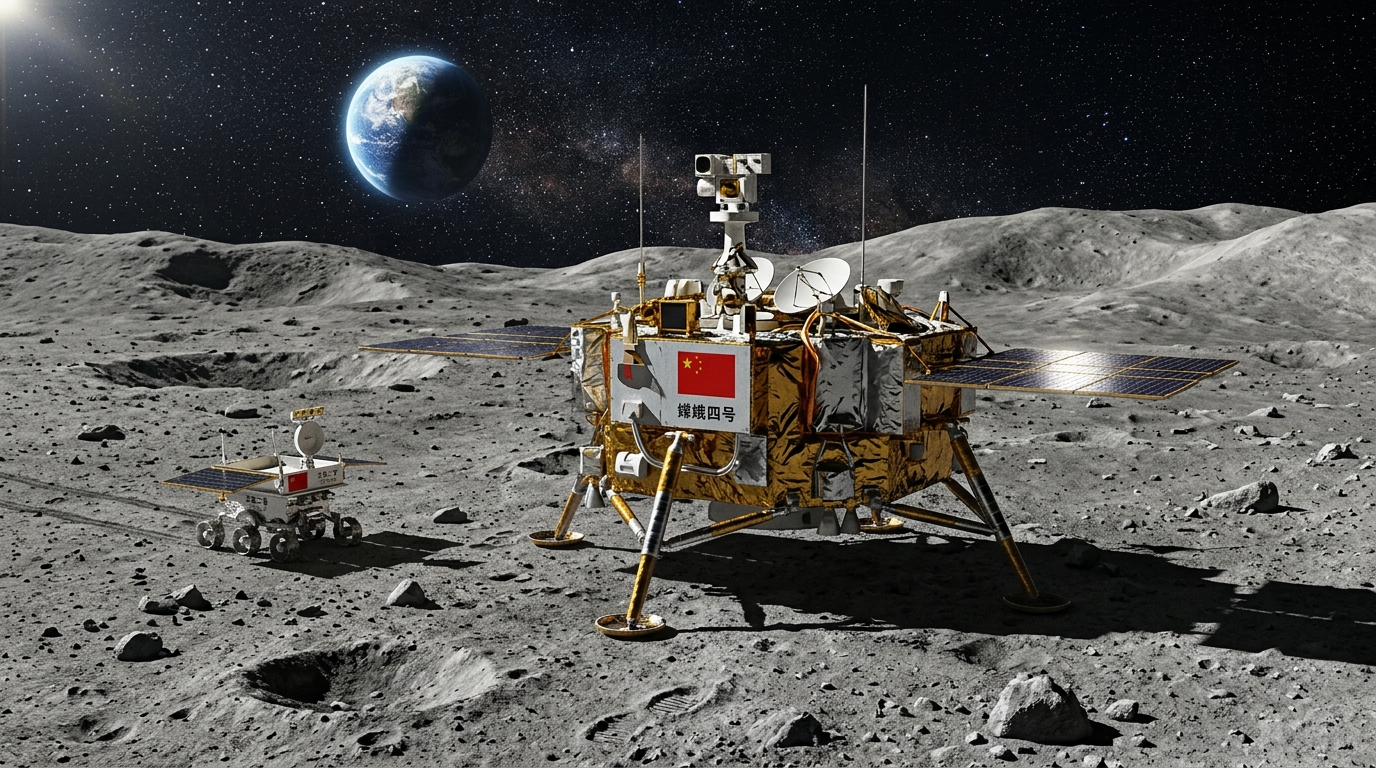 Exploration lunaire : la mission Chang'e-4 a survolé la face cachée de la Lune