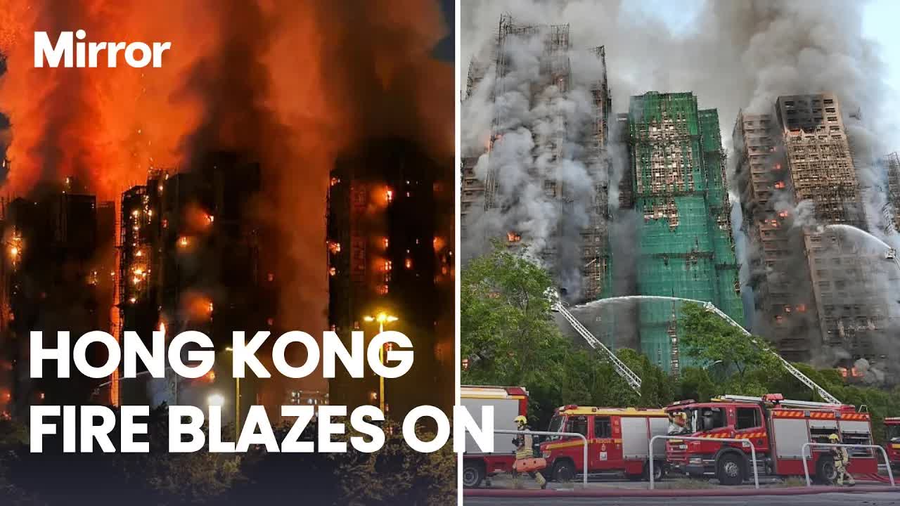 Hong Kong fire death toll rises, hundreds missing as blaze rages