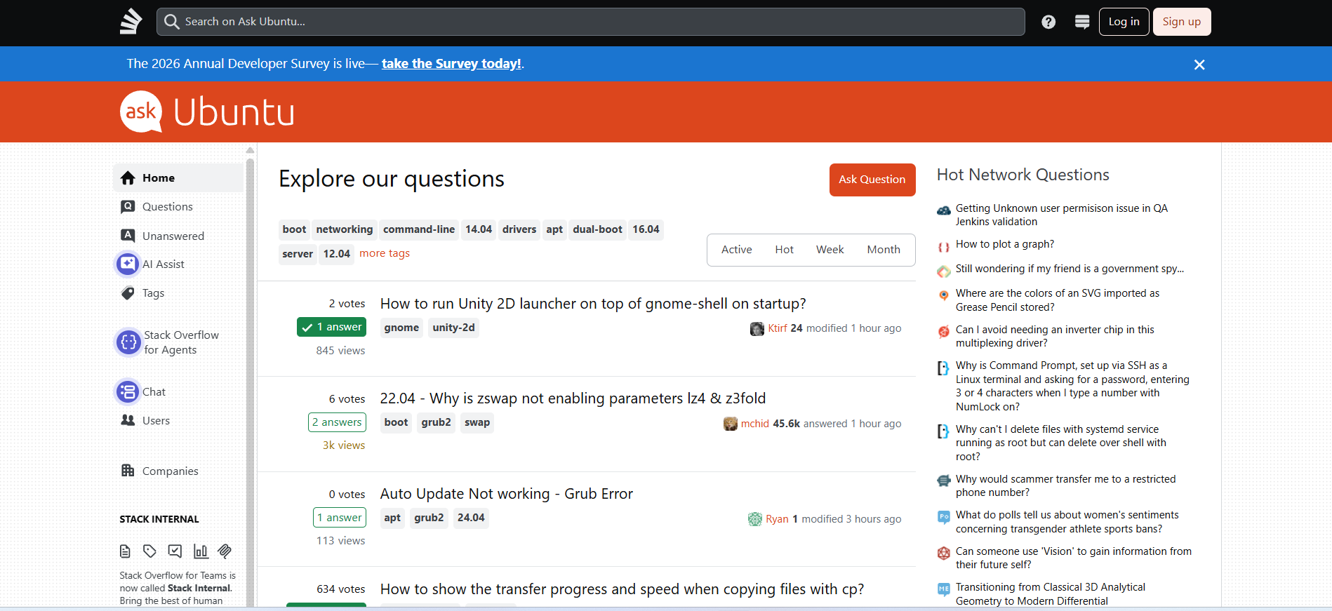 Ask Ubuntu user support forum.