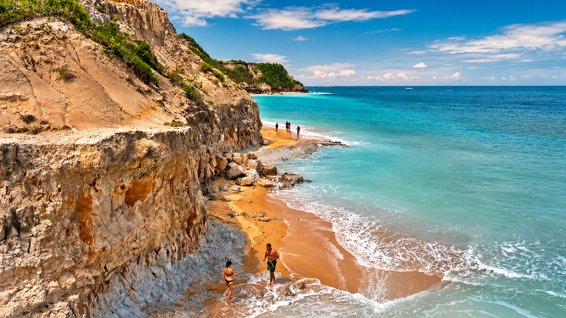 das-t-rkisfarbene-wasser-von-mirror-beach-zwischen-k-stenklippen