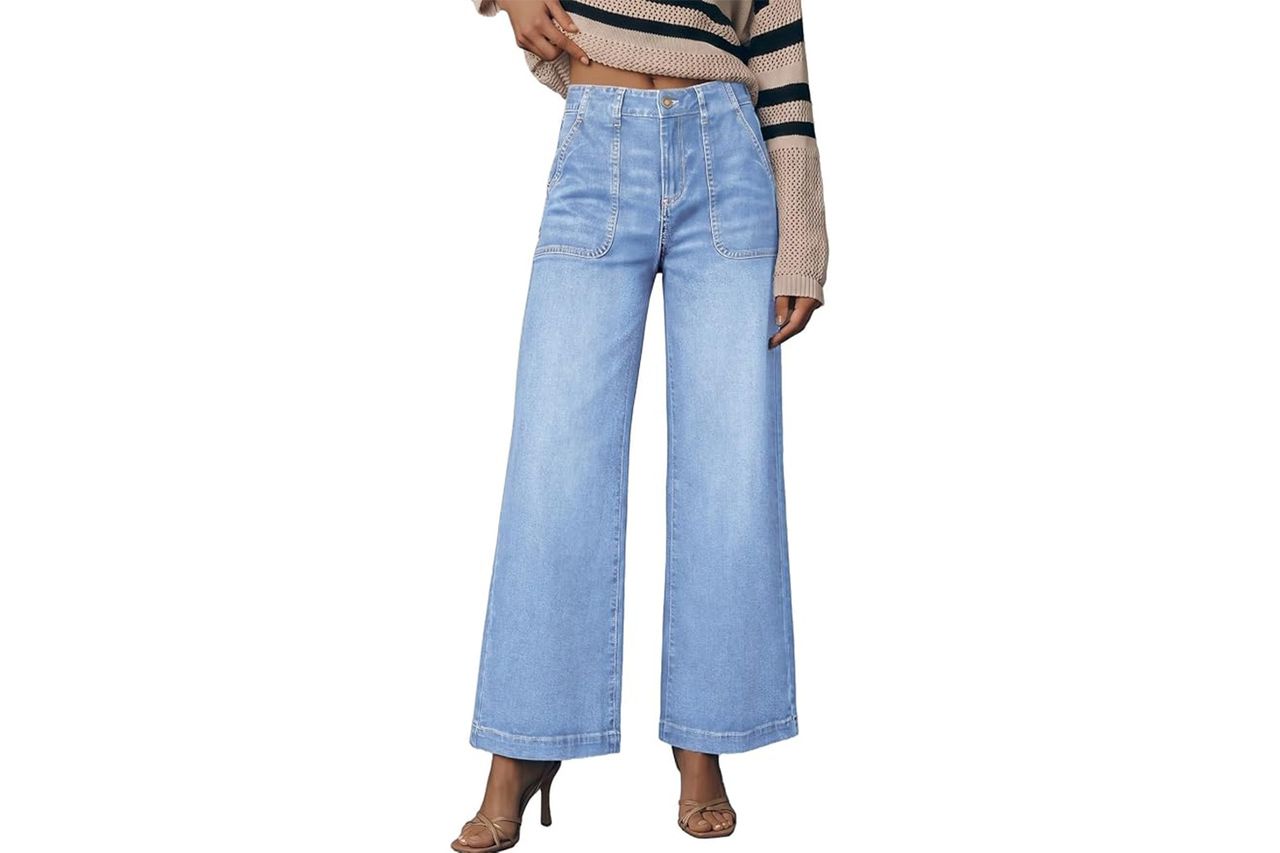 Sidefeel Womens Wide Leg Jeans