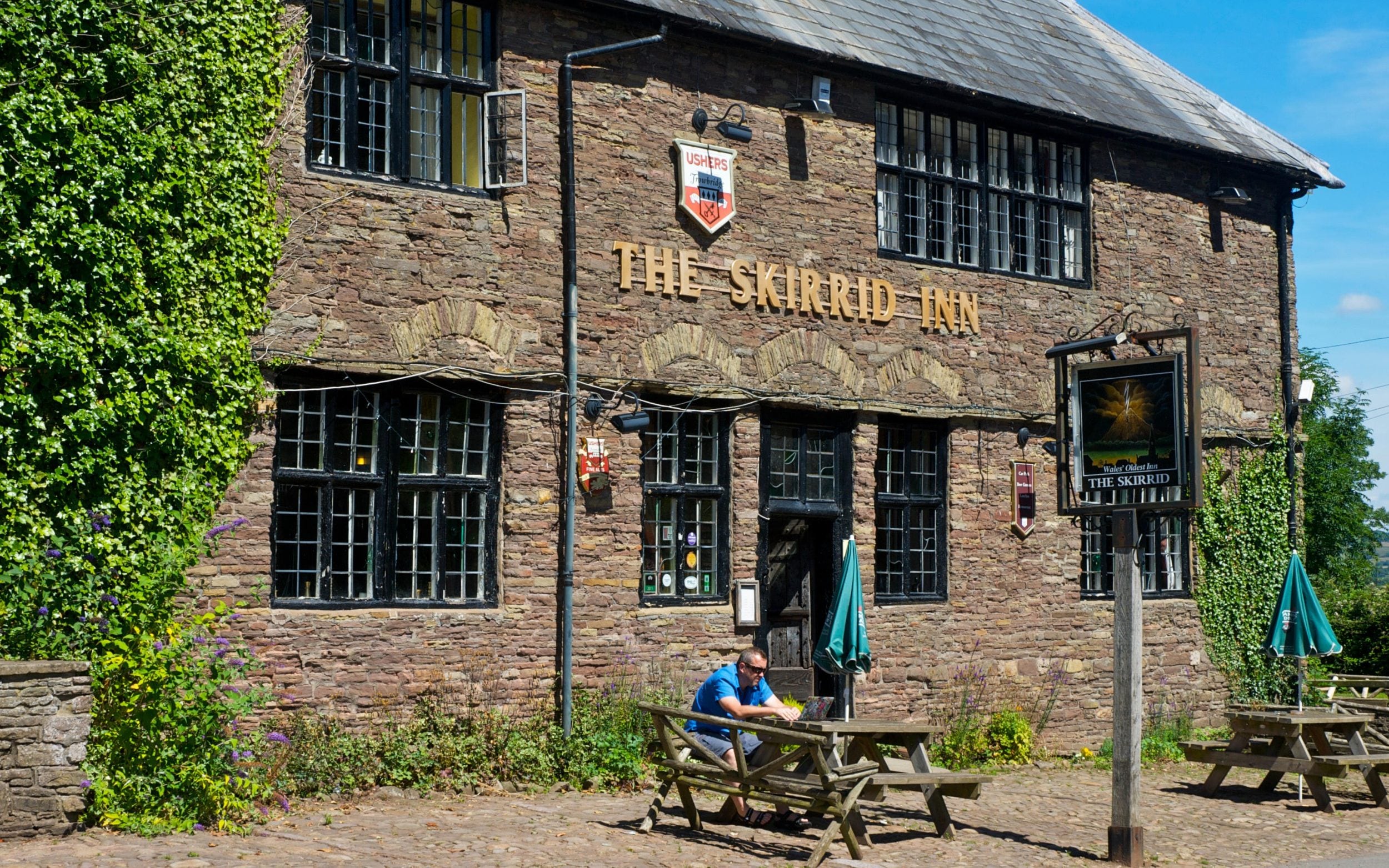The 900-year-old Skirrid Inn in the Brecon Beacons