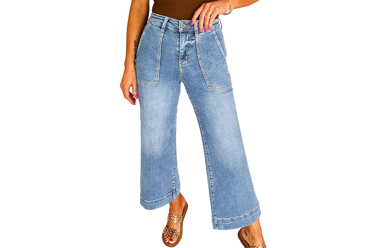 Astylish Women's 2026 Stretchy Wide Leg High Waisted Jeans