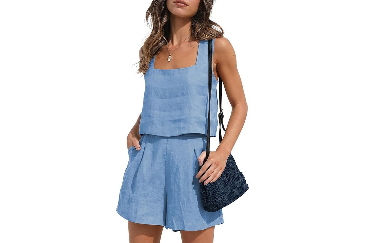 Oulivey Womens Linen 2 Piece Outfit