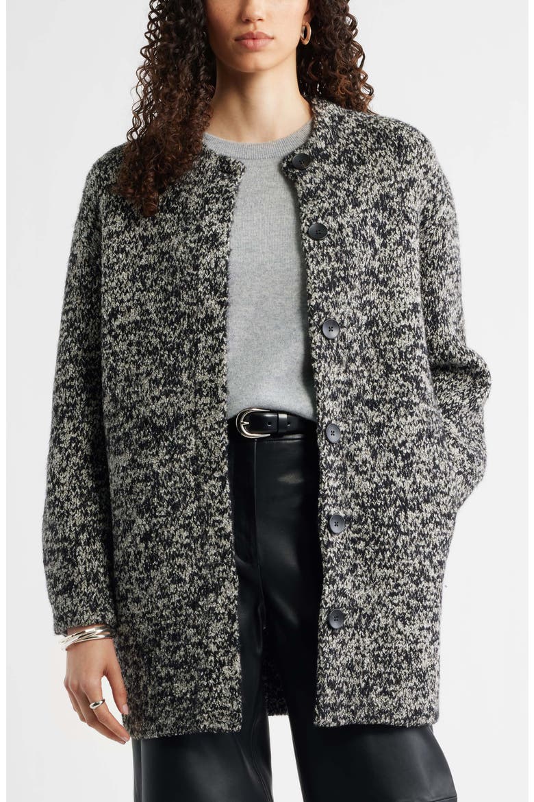 Marled Bouclé Sweater Coat