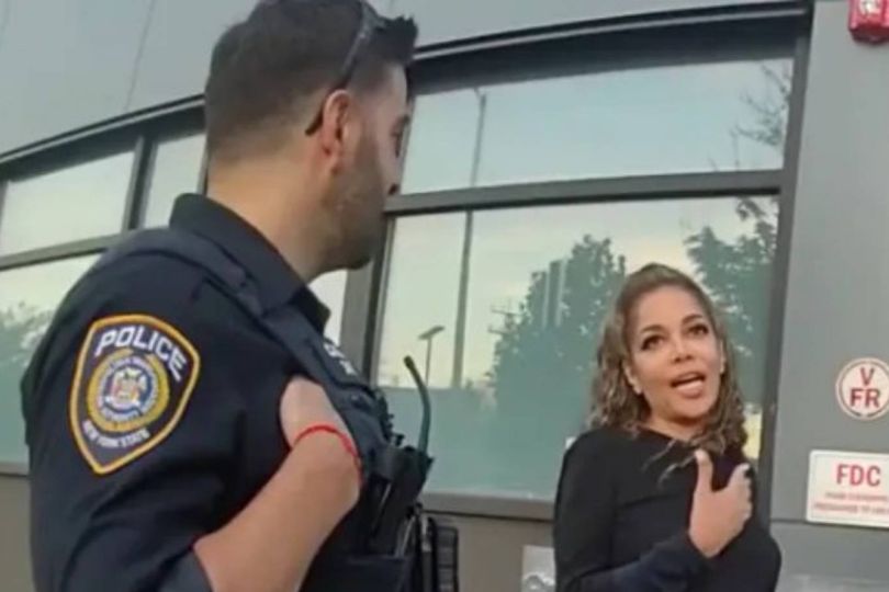 She spoke to officers at the scene