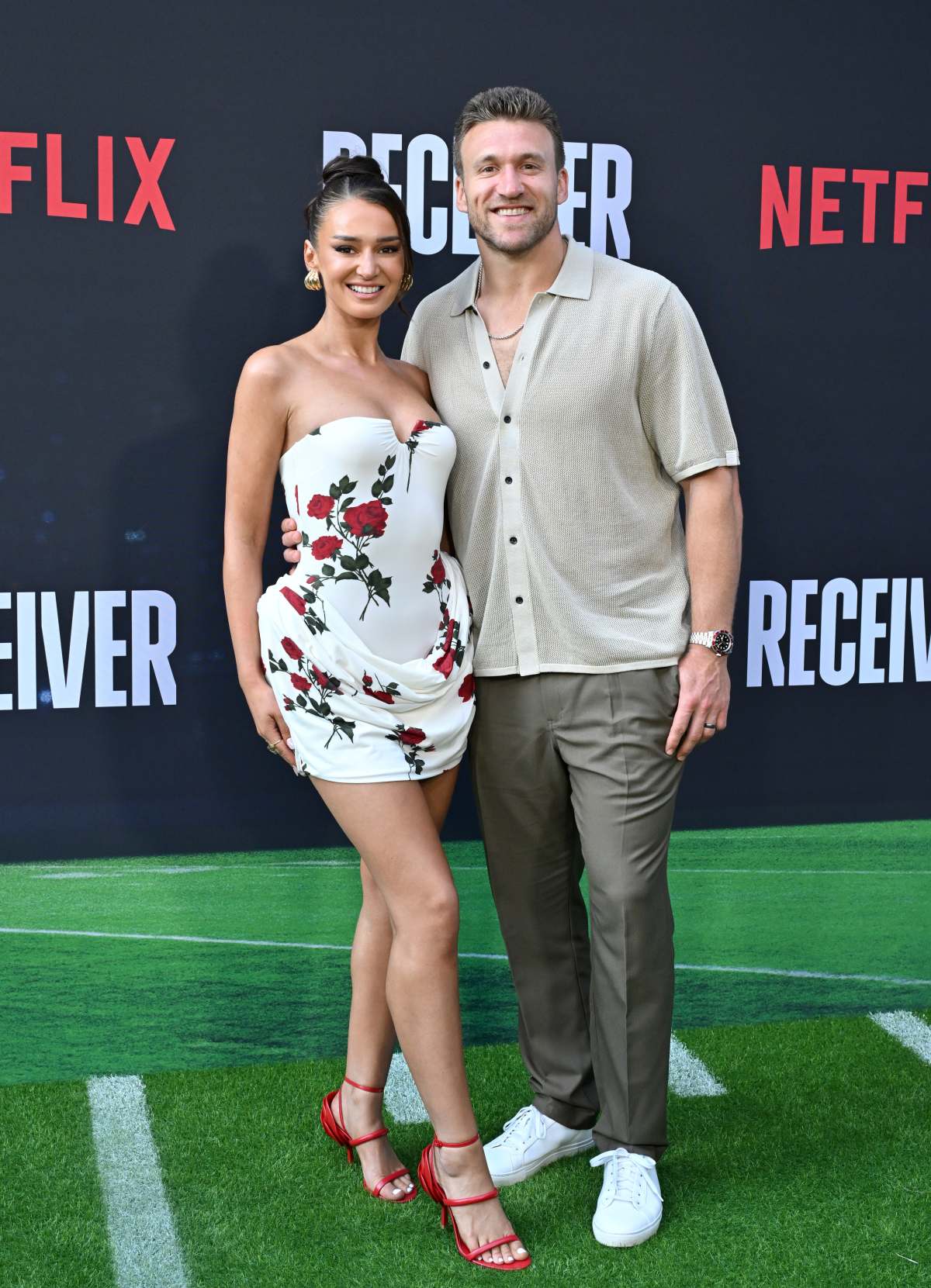 Kristin Juszczyk and Kyle Juszczyk attend the Los Angeles Premiere of Netflix's New Sports Series