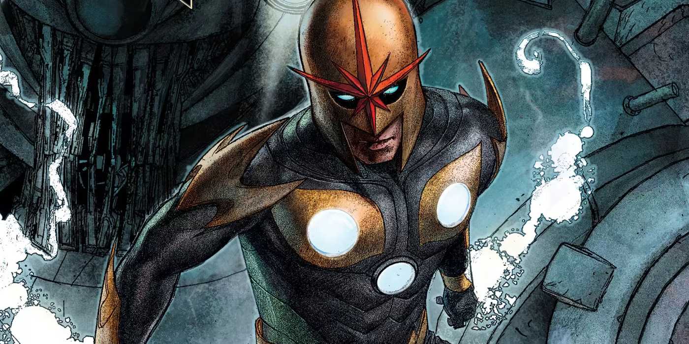Richard Rider Nova looking ahead with energy coming from his fists