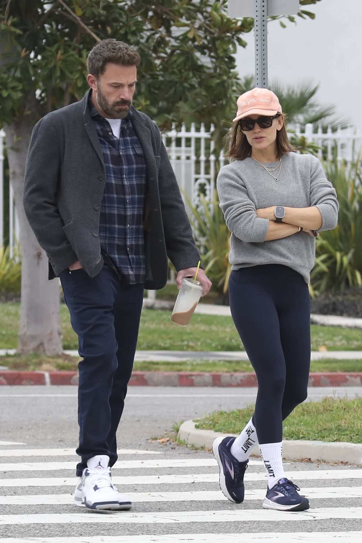 The former couple — who share daughters Violet, 17, and Seraphina, 14, and son Samuel, 11 — appeared to have a serious conversation as they took a stroll alongside each other in Los Angeles' Brentwood neighborhood (BACKGRID)
