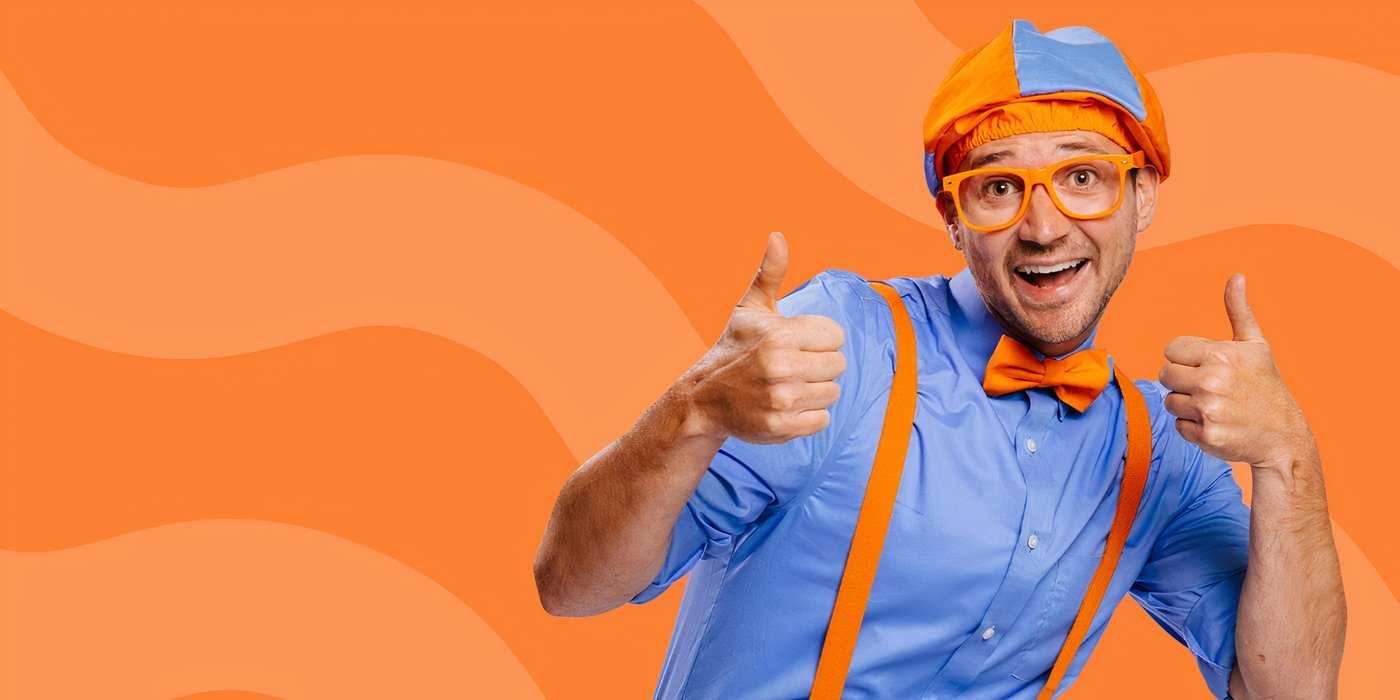 Blippi (Stevin John) giving a thumbs up.
