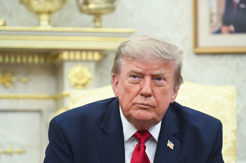 Donald Trump speaks during a meeting with Prime Minister of Iraq Ali al-Zaidi in the Oval Office of the White House on July 14
