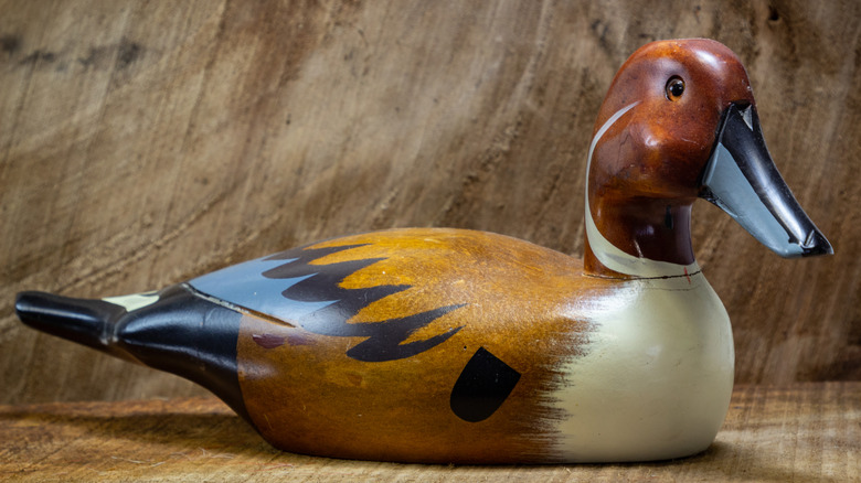 Antique wooden duck decoy