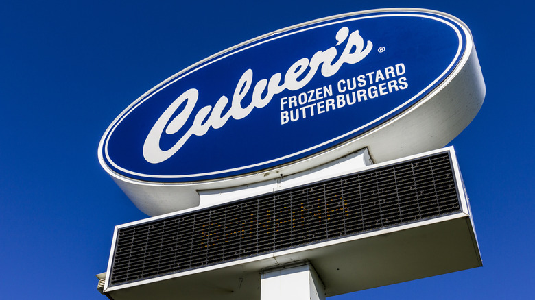 The exterior sign of a Culver's chain location