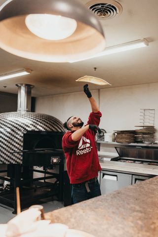 Pizzas being made at Begonias in McMinnville, Tennessee