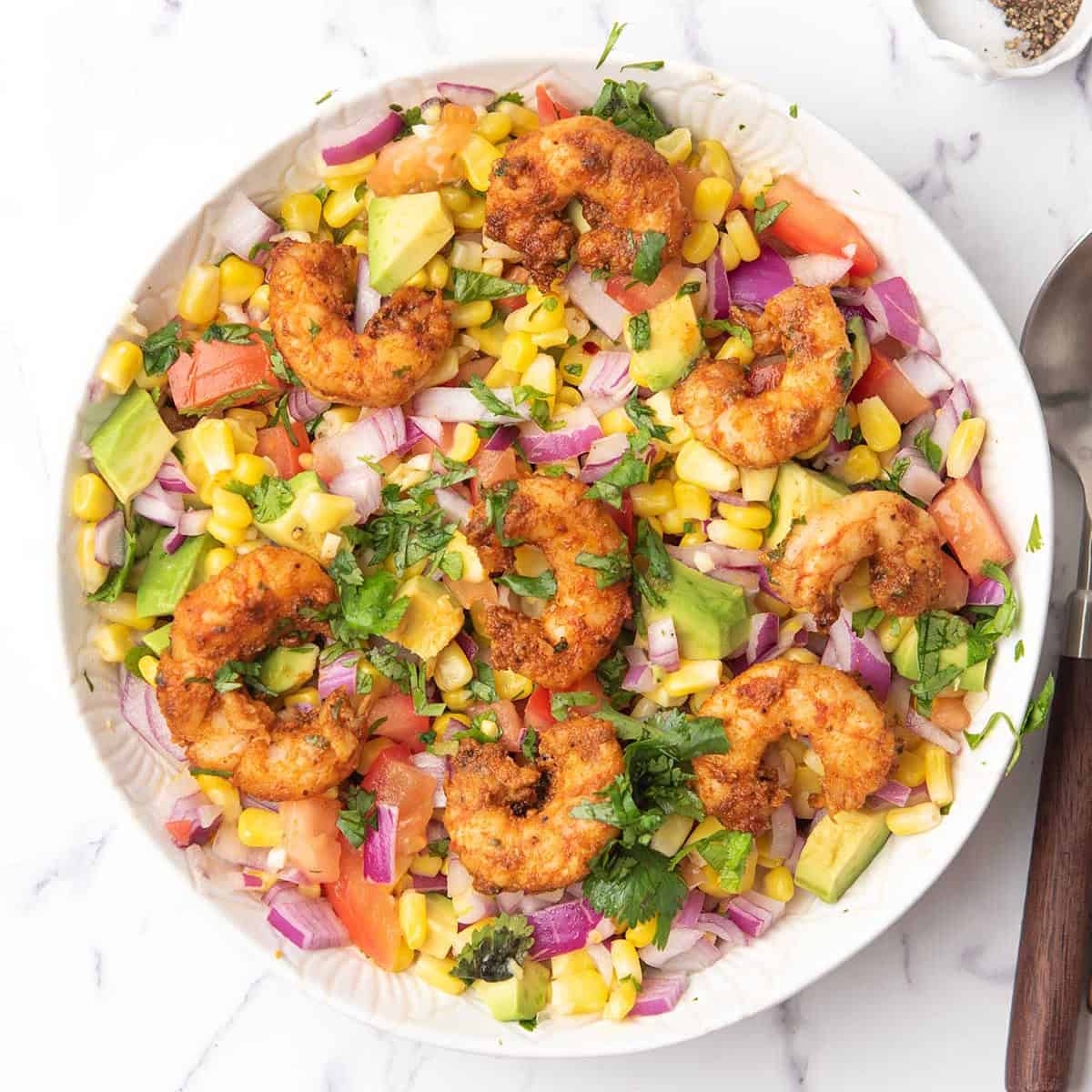 Summer Shrimp And Corn Salad with Zesty Lime Vinaigrette