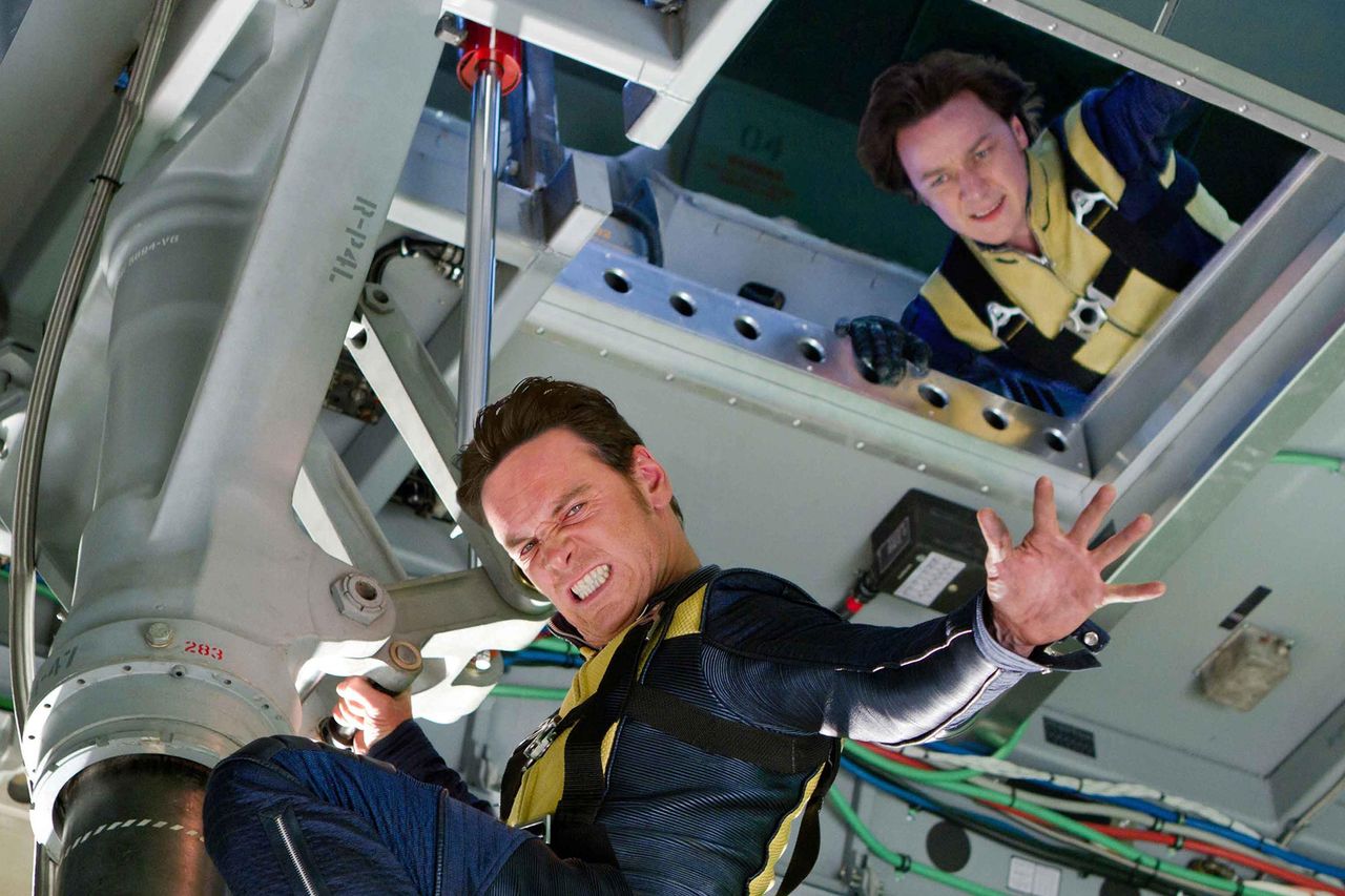 Michael Fassbender and James McAvoy in 'X-Men: First Class'.