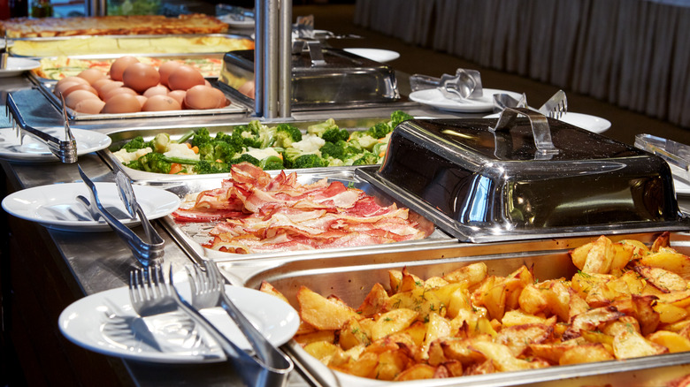 What happens to leftover food from all-you-can-eat buffets?