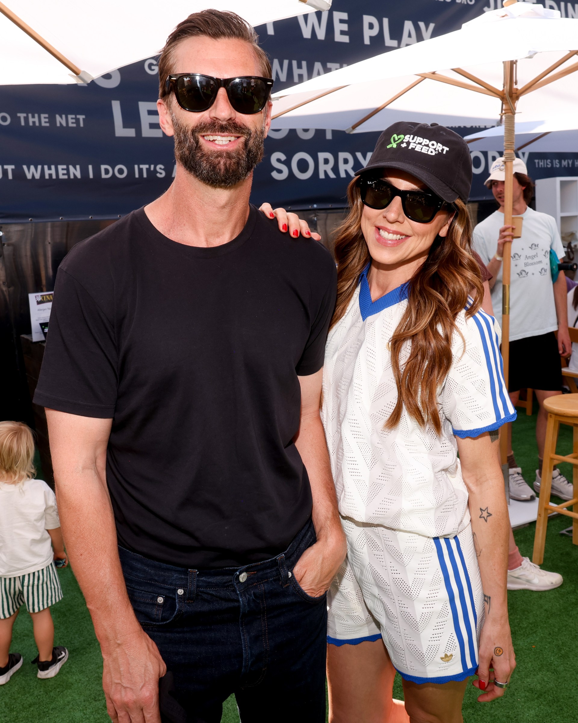 Mel C and Chris Dingwall at a game in LA