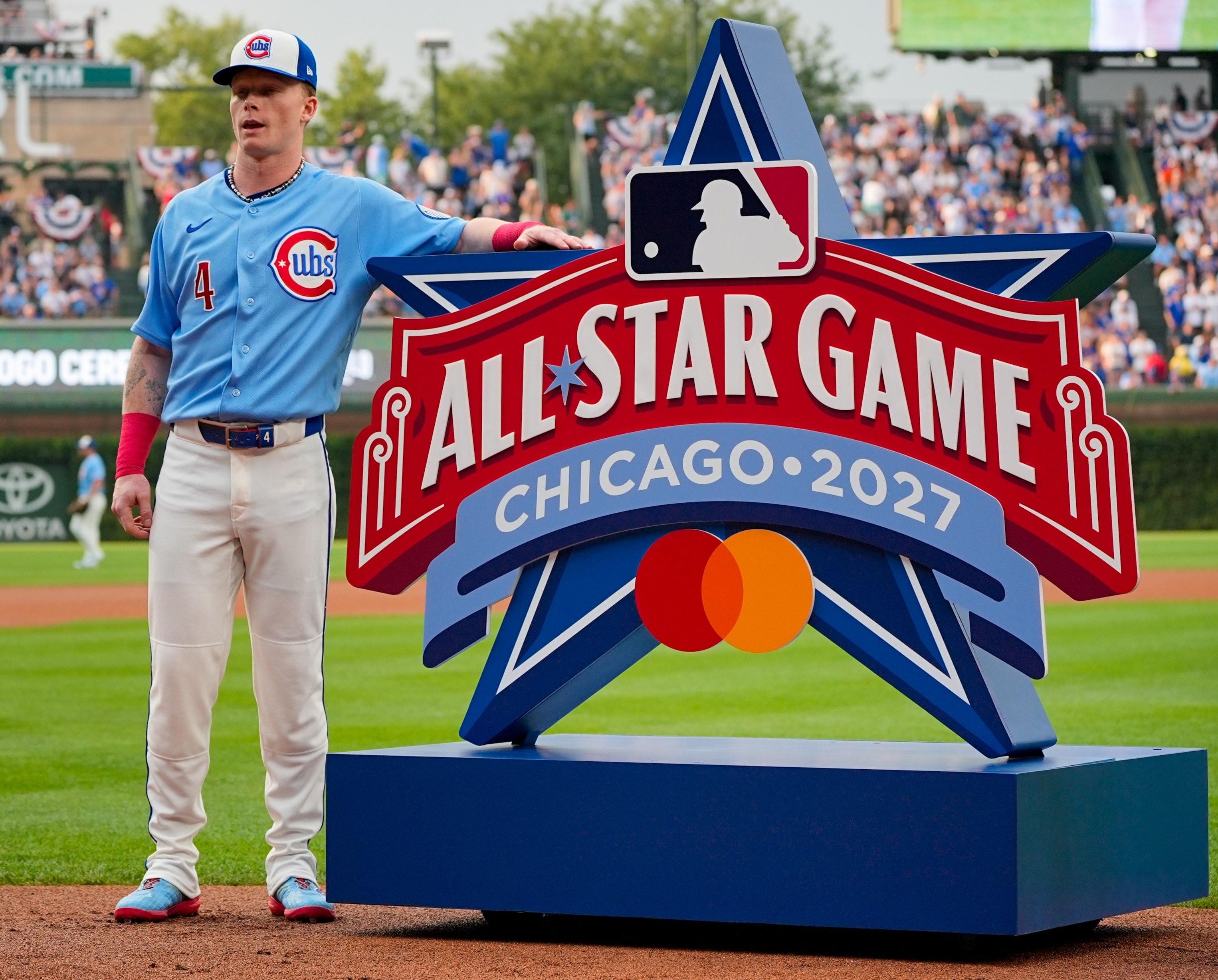 The Cubs unveil the 2027 AllStar Game logo