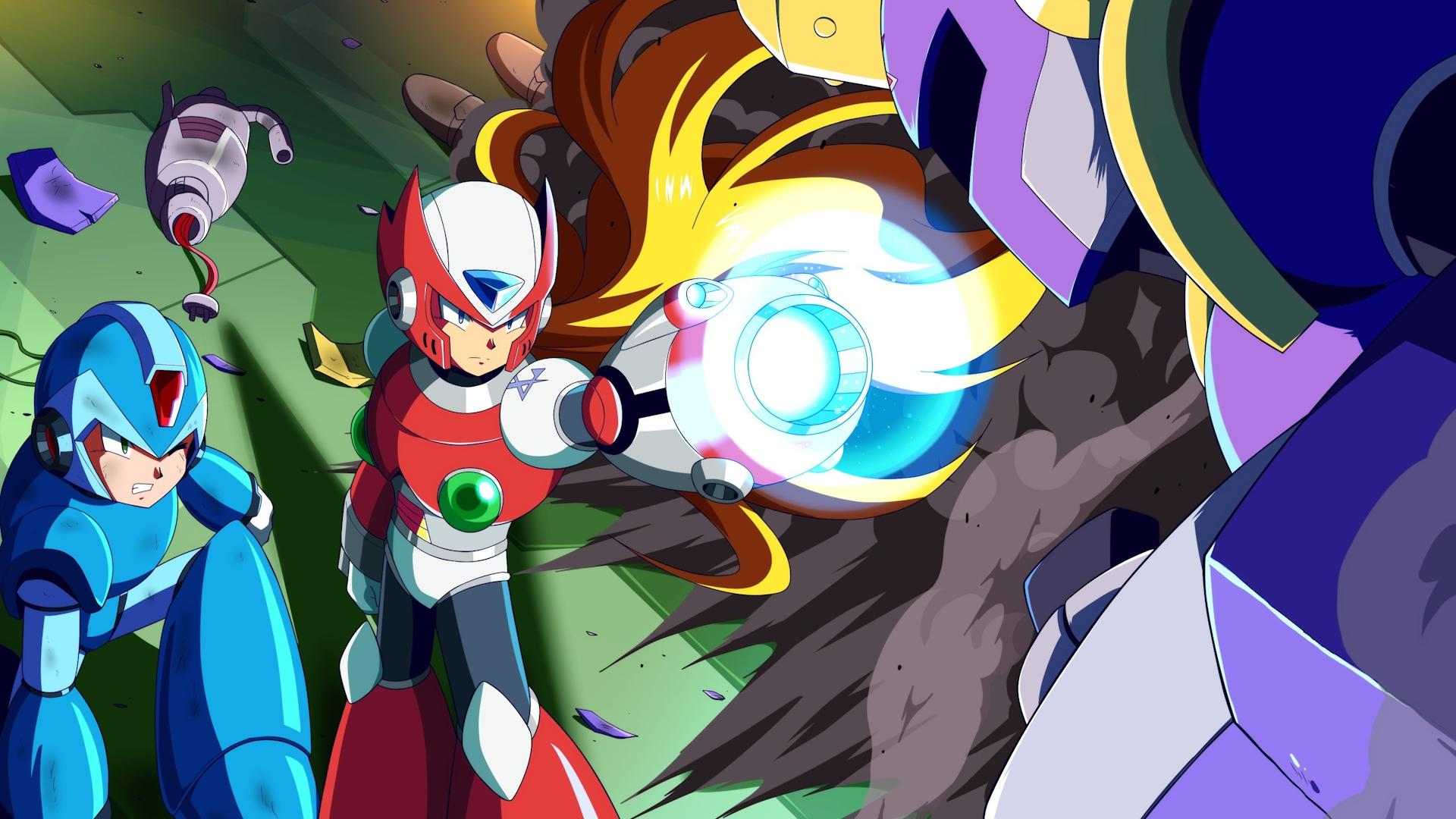 Mega Man X SNES key art