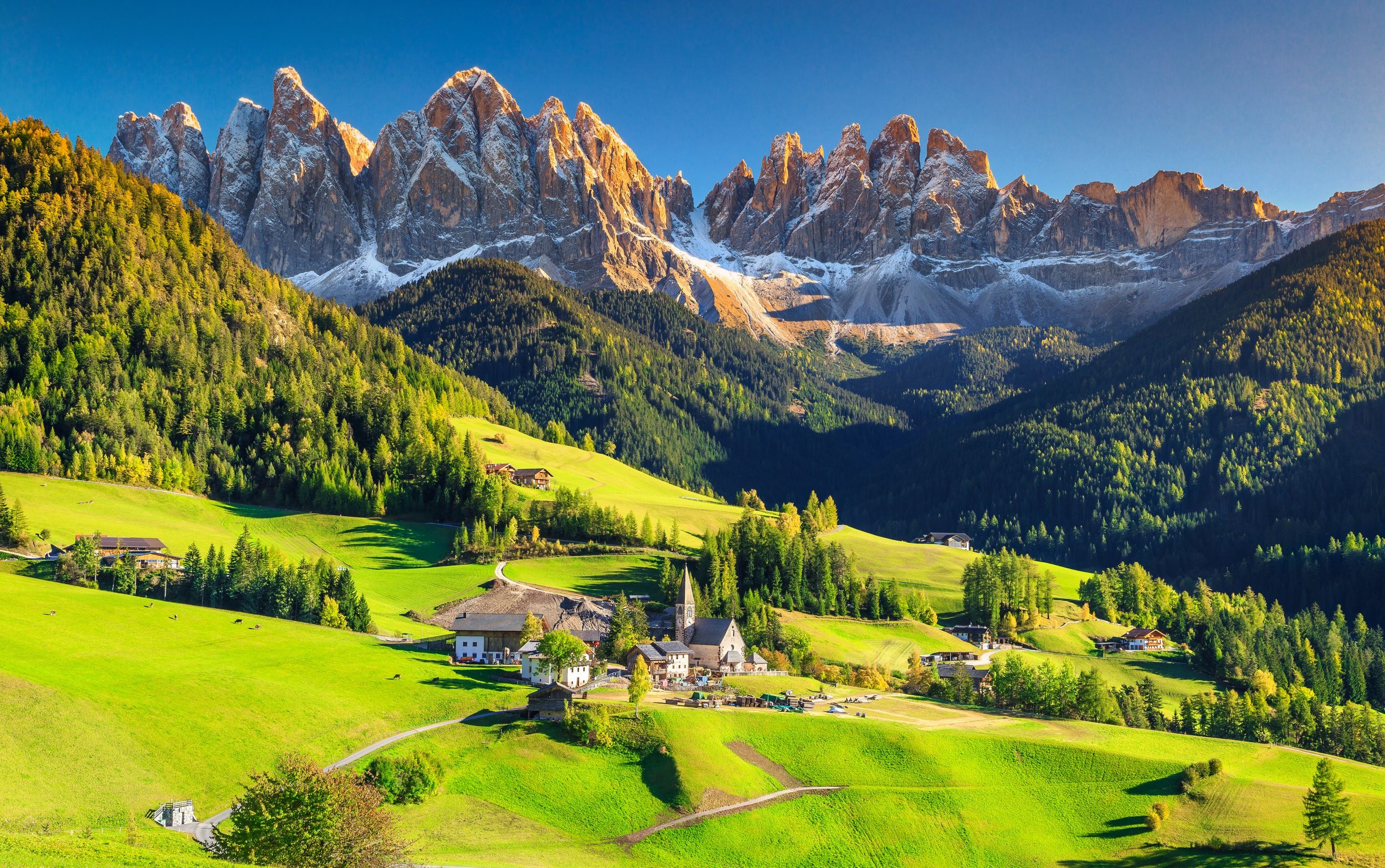 The picture-perfect Dolomite mountains