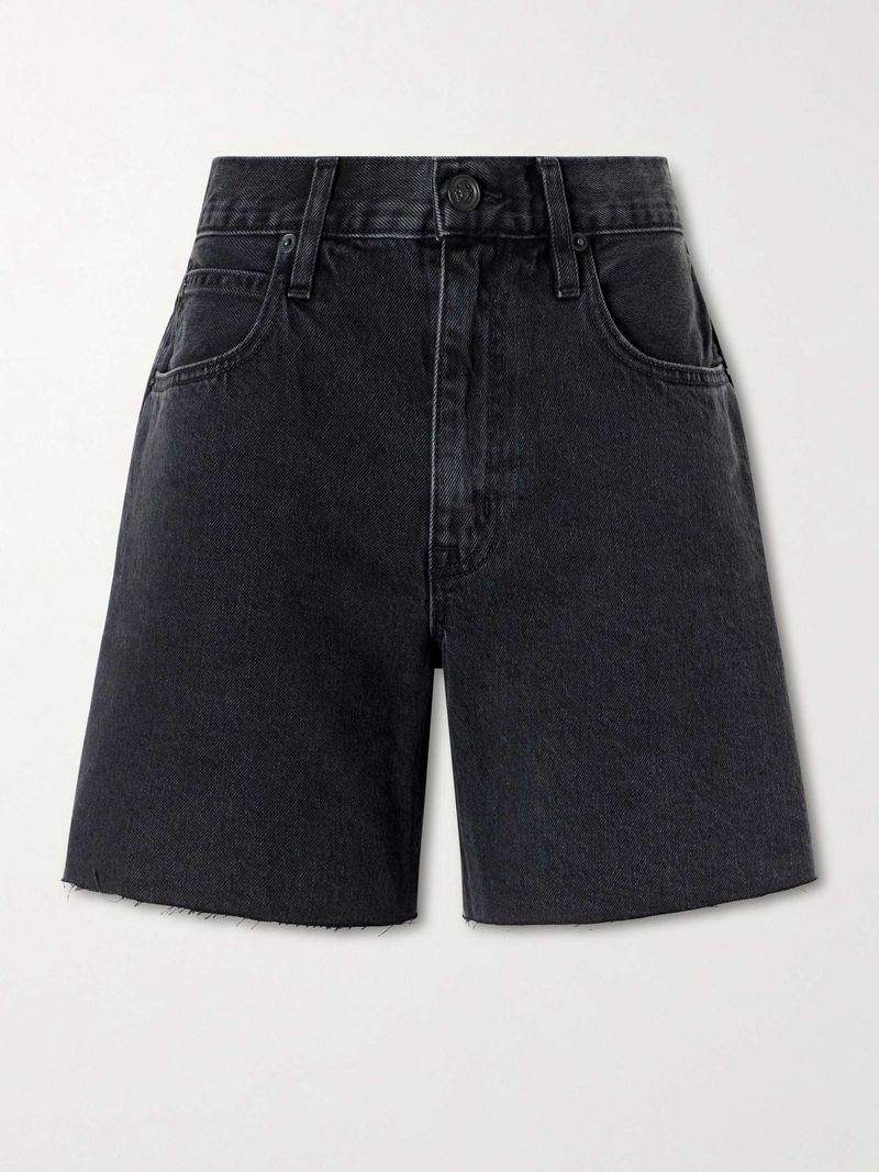 7. Dark-Wash Denim Shorts
