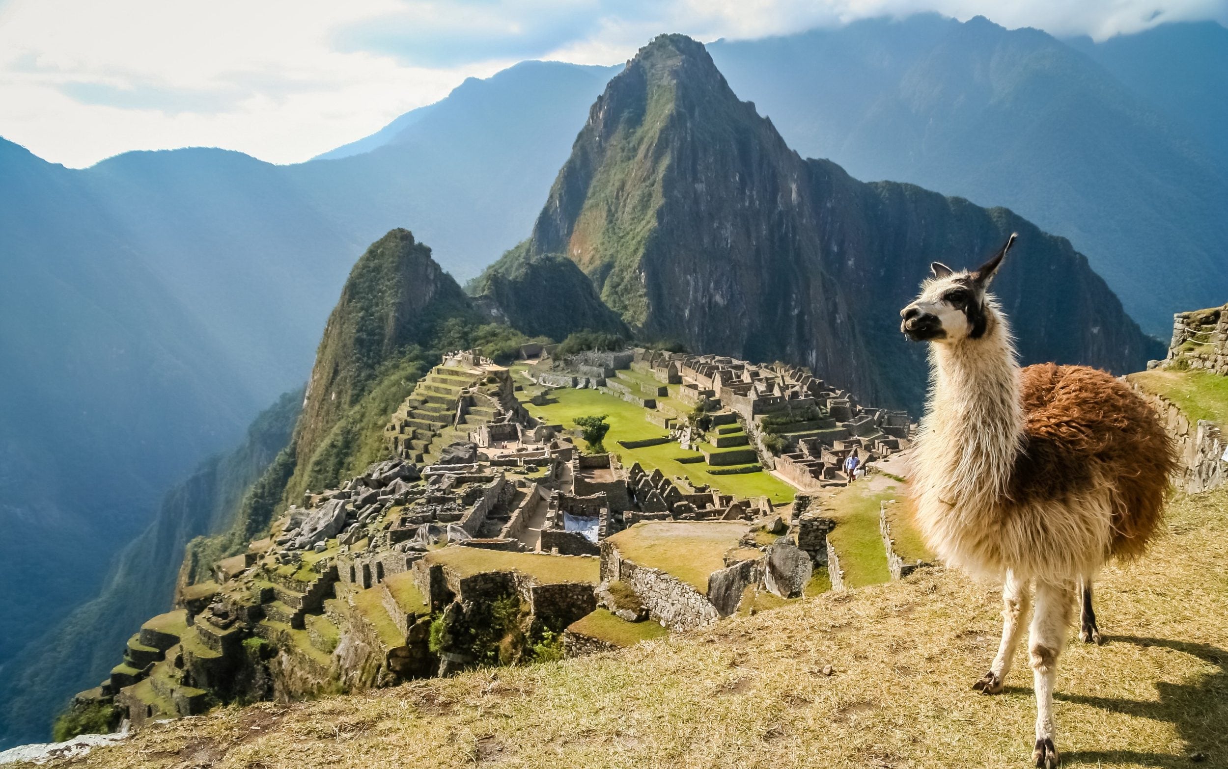 The ancient Inca town of Machu Picchu, Peru
