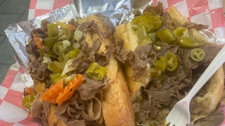 Italian Beef sandwich from Sam's Chicago Grill
