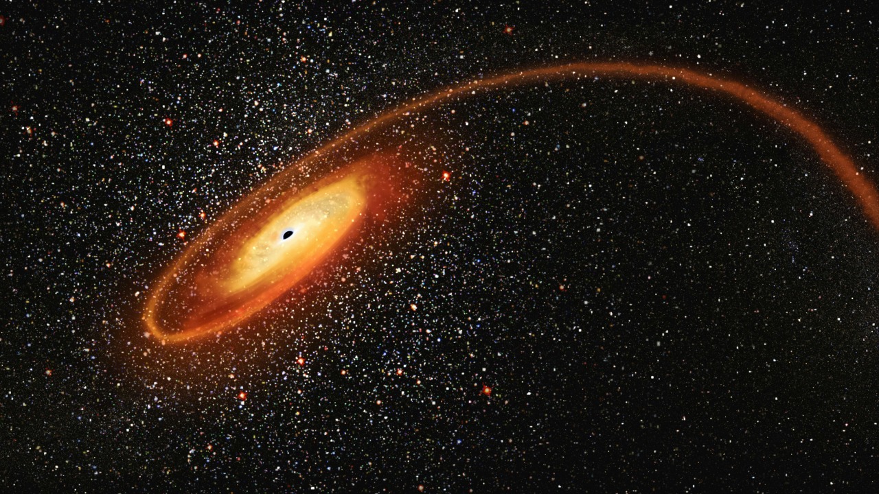 Astronomers weighed a little red dot and found a bare black hole hiding inside it