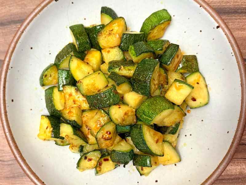 Chili Butter Zucchini on plate