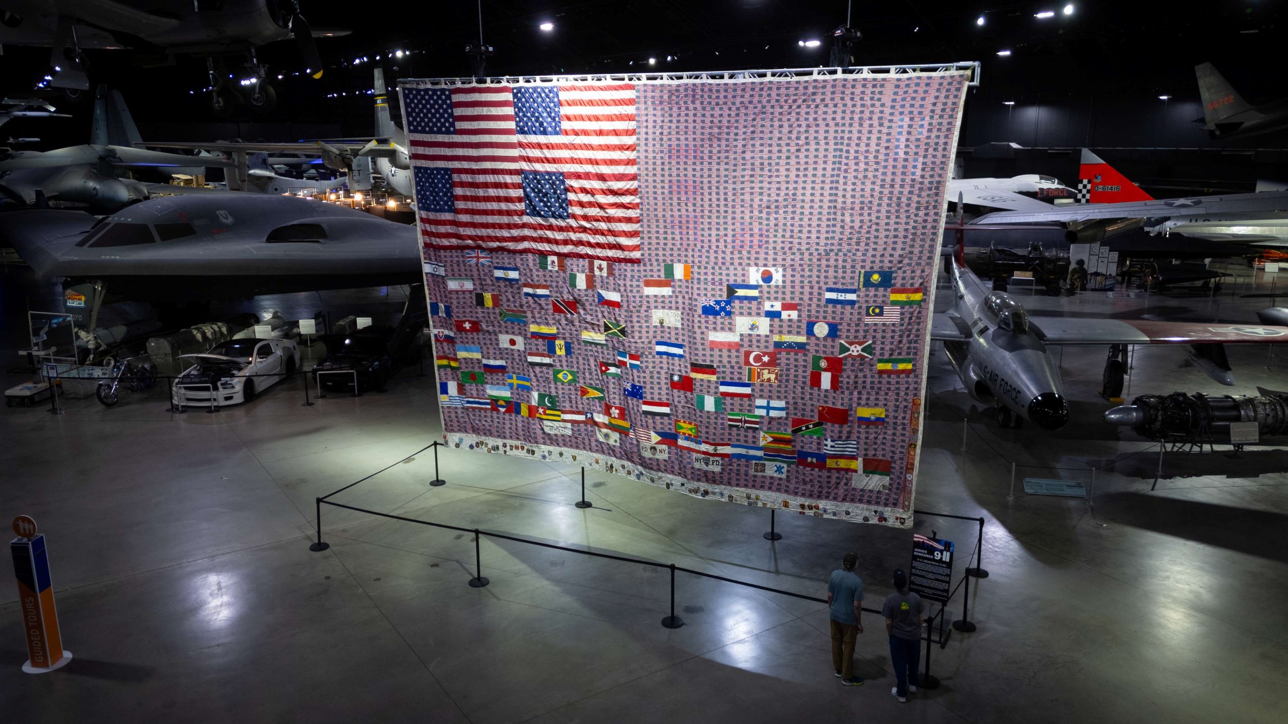 The National Museum of the US Air Force displays 9/11 memorial flag through August
