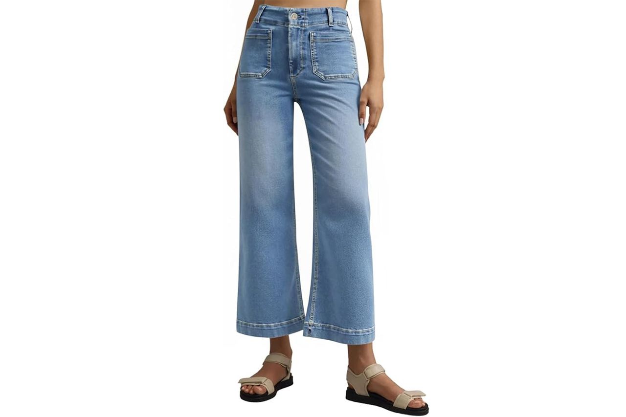 Tankaneo Womens Wide Leg Jeans