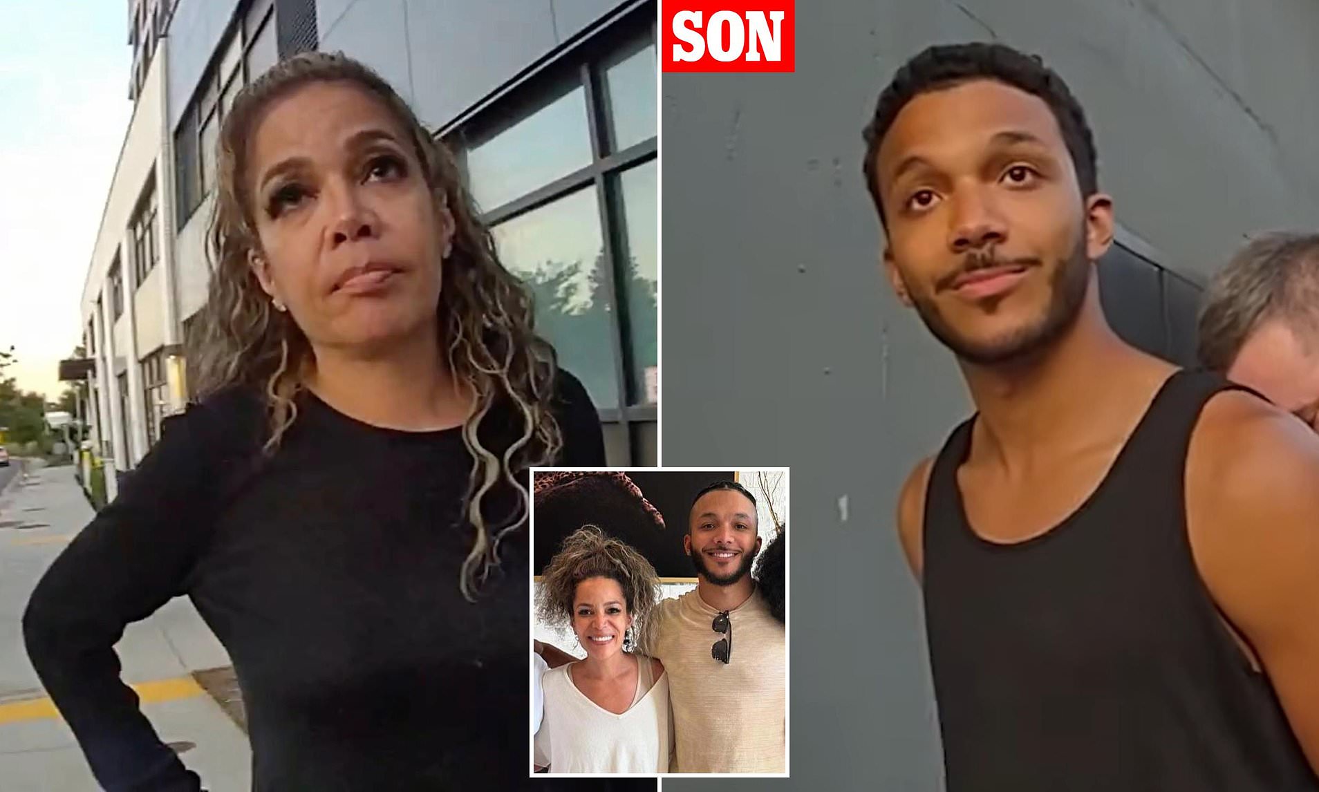 Excruciating moment The View host Sunny Hostin tries to get her smirking son off the hook with cops