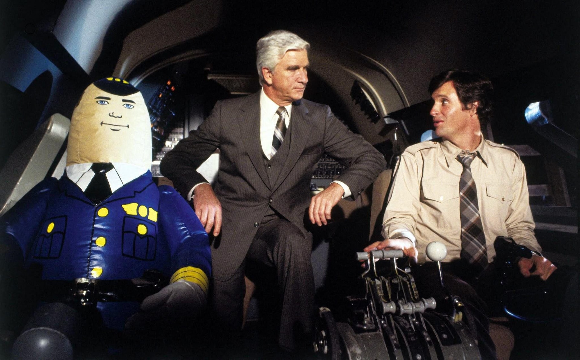 Leslie Nielson in the 1980 comedy Airplane!