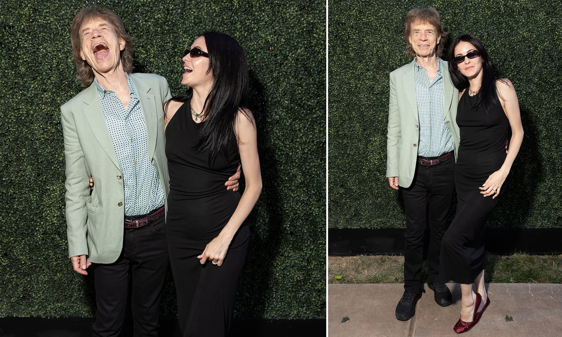 Laughing Mick Jagger, 82, poses with fiancée Melanie Hamrick, 38,