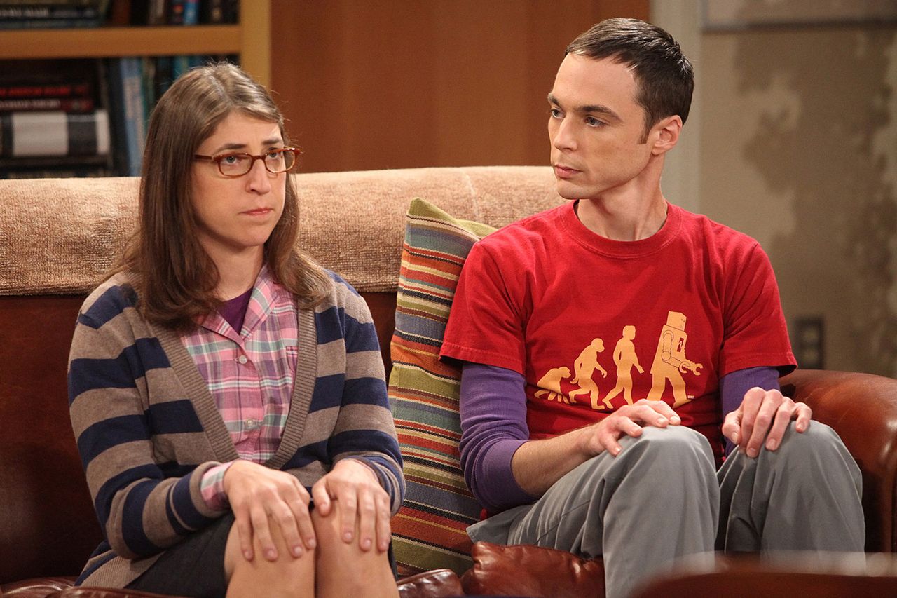 Jim Parsons and Mayim Bialik on The Big Bang Theory