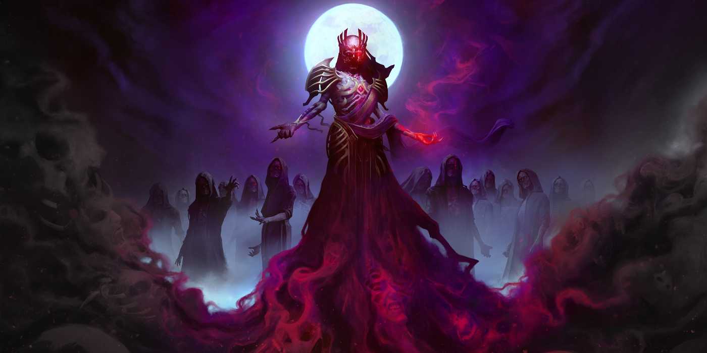 Vecna Eve of Ruin cover art which features Vecna and an army of followers in Dungeons and Dragons.
