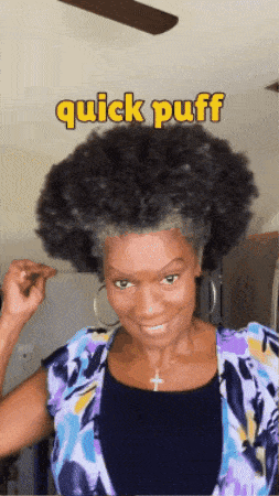 gif of the magnetic hair tie being used to tie back hair