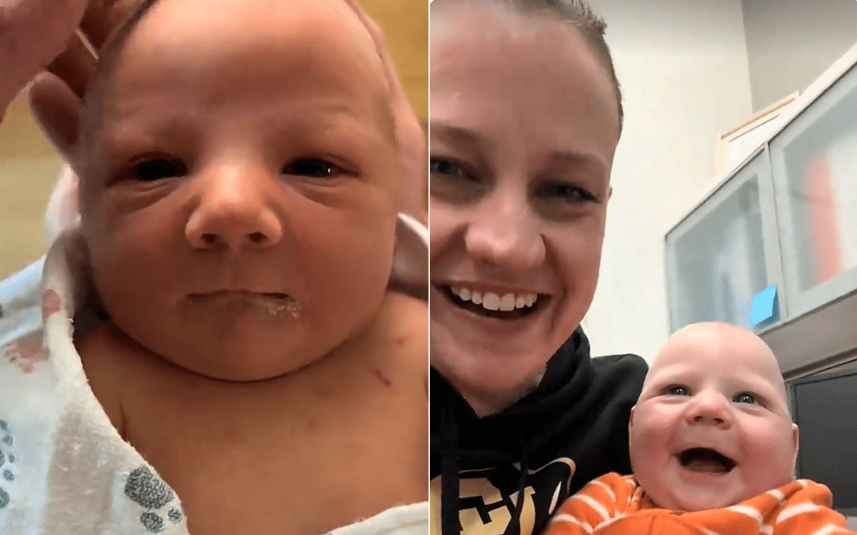 Mom held her two-week-old baby, then realized something was very wrong
