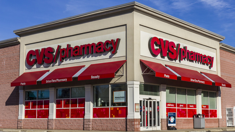 Outside of a CVS pharmacy storefront