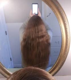 a reviewer's wavy hair